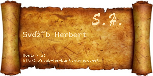 Sváb Herbert névjegykártya